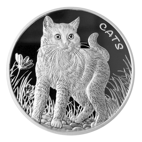 Silbermünze Fiji Cats Rückseite