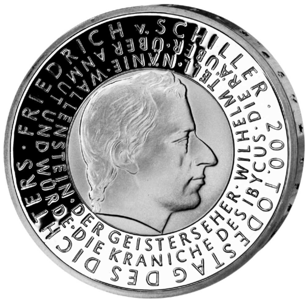 Deutschland 10 Euro 2005 200. Todestag Friedrich v. Schiller