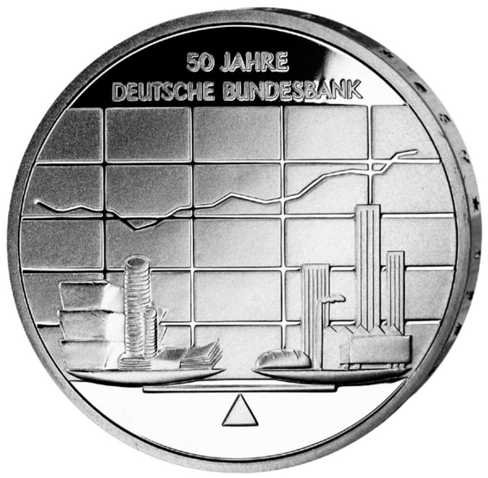 Deutschland 10 Euro 2007 50 Jahre Deutsche Bundesbank