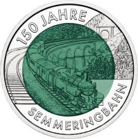 Österreich 25 Euro 2004 “150 J. Semmeringbahn” Niob