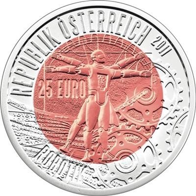 Österreich Niob 2011 “Robotik” 25 Euro