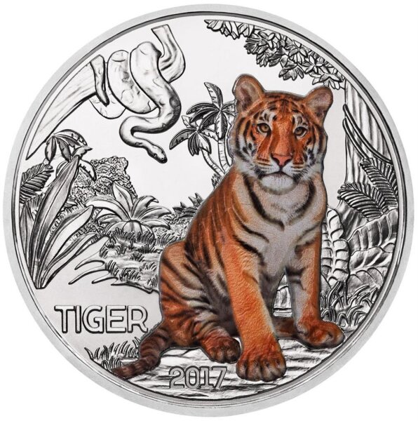 Österreich Tier-Taler 02. Ausgabe 2017 Tiger 3 Euro