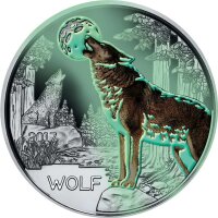 Österreich Tier-Taler 3 Euro 2017 Wolf