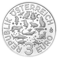 Österreich Tier-Taler 3 Euro 2018 Hai