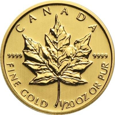 Kanada Maple Leaf div. 1/20 oz Gold