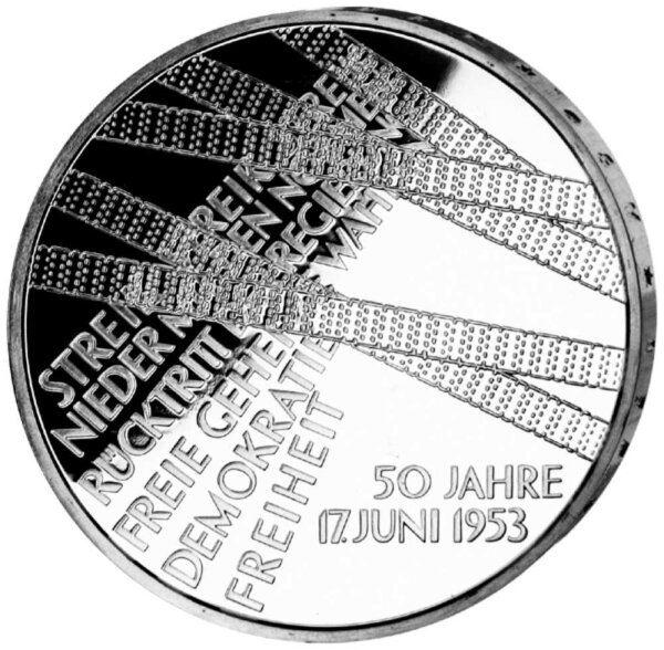 Deutschland 10 Euro 2003 Volksaufstand 17. Juni 1953 in der DDR - PP