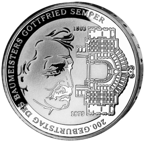 Deutschland 10 Euro 2003 200. Geburtstag von Gottfried Semper - PP