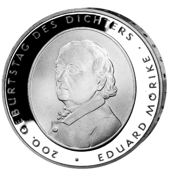 Deutschland 10 Euro 2004 200. Geburtstag von Eduard Mörike - PP