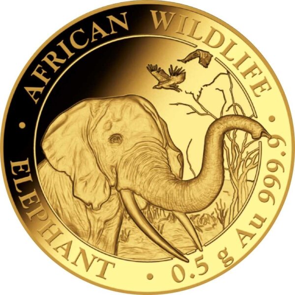Somalia Elefant 2018 0,5 Gramm Gold