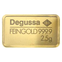 2,5 Gramm Goldbarren RESALE I. Wahl in Folie verschweißt | LBMA