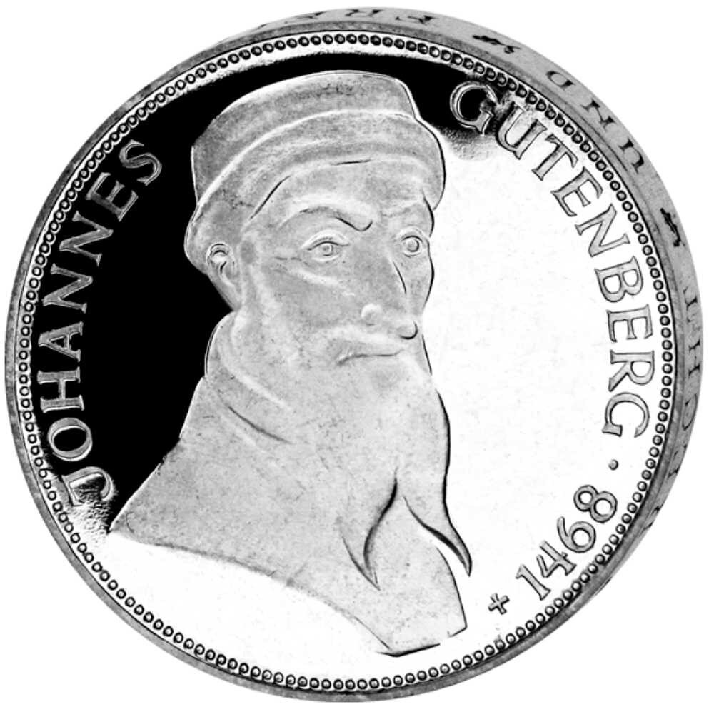 Deutschland 5 DM 1968 Johannes Gutenberg - PP