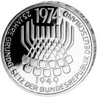 Deutschland 5 DM 1974 25 Jahre Grundgesetz - PP