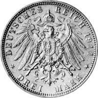 J.103 Preußen 3 Mark 1908 - 1912 Kaiser Wilhelm II