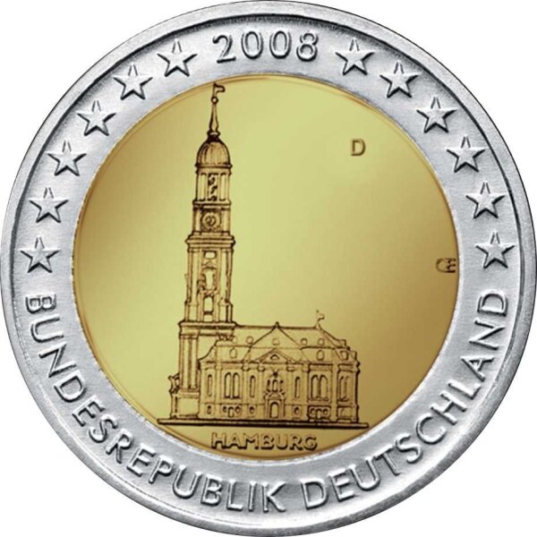 Deutschland 2 Euro 2008 "Kirche St. Michaelis" F