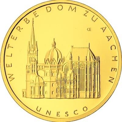 Deutschland 100 € 2012 Aachener Dom 1/2 oz Gold