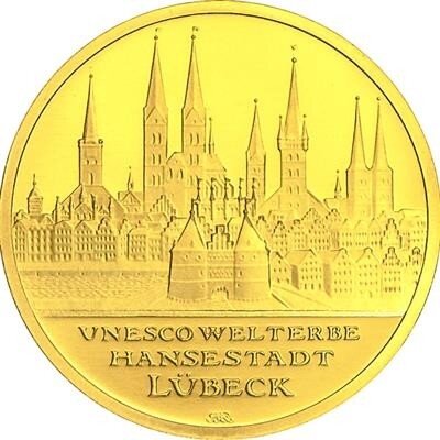 Deutschland 100 € 2007 Lübeck 1/2 oz Gold