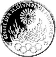 Deutschland 10 DM 1972 Olympisches Feuer F - PP