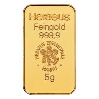 5 Gramm Goldbarren RESALE I. Wahl in Folie verschweißt | LBMA
