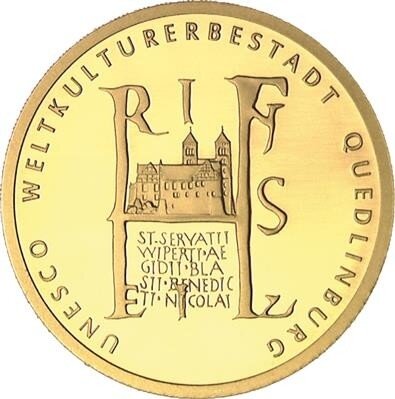 Deutschland 100 € 2003 Quedlinburg 1/2 oz Gold