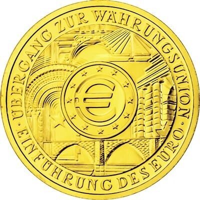 Deutschland 100 € 2002 Einführung d. Euros 1/2 oz Gold