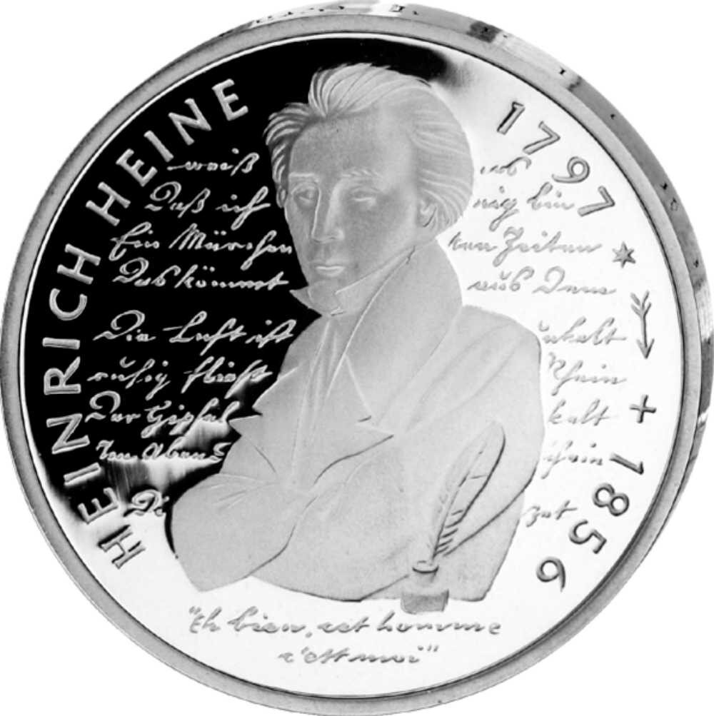 Deutschland 10 DM 1997 Heinrich Heine G - PP