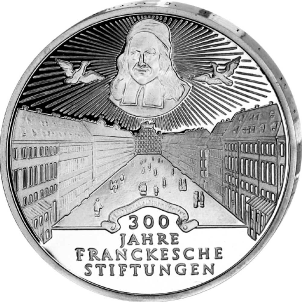 Deutschland 10 DM 1998 300 J. Franckesche Stiftungen zu...
