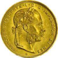 Österreich 8 Florin - Goldgulden Franz Joseph NP Gold