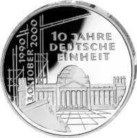 Deutschland 10 DM 2000 10 Jahre deutsche Einheit J - PP