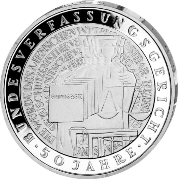 Deutschland 10 DM 2001 50 Jahre BVerfG F - PP