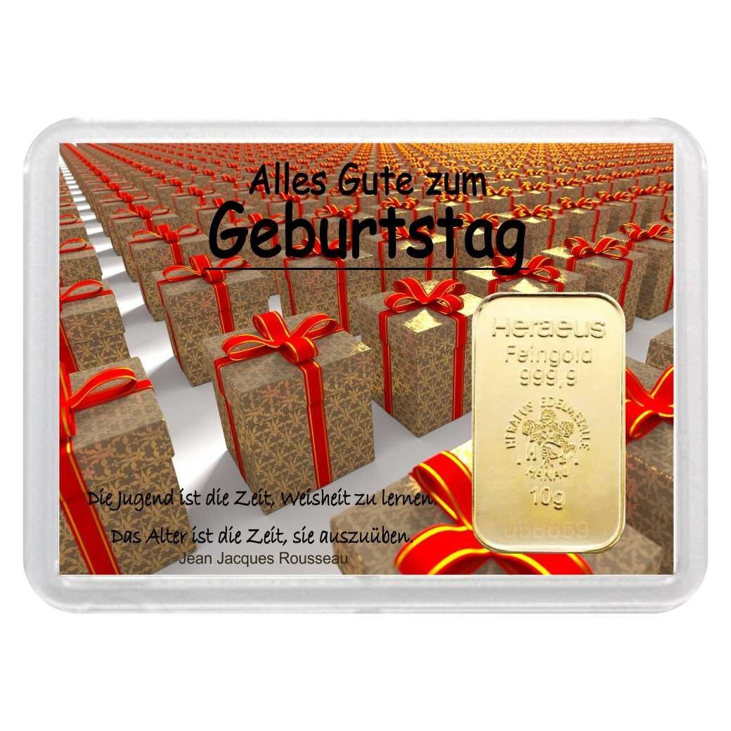 Geschenkbarren "Geburtstags-Geschenke" 10 Gramm...