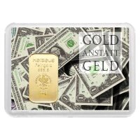 Geschenkbarren "Gold anstatt Geld - Dollar" 10...