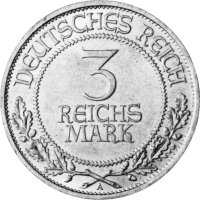 J.323 Weimarer R. 3 Mark 1926 -A- "Zur 700 jährigen Reichsfreiheit von Lübeck" - ss
