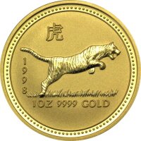 Australien Lunar I 1998 Jahr des Tigers 1 oz Gold
