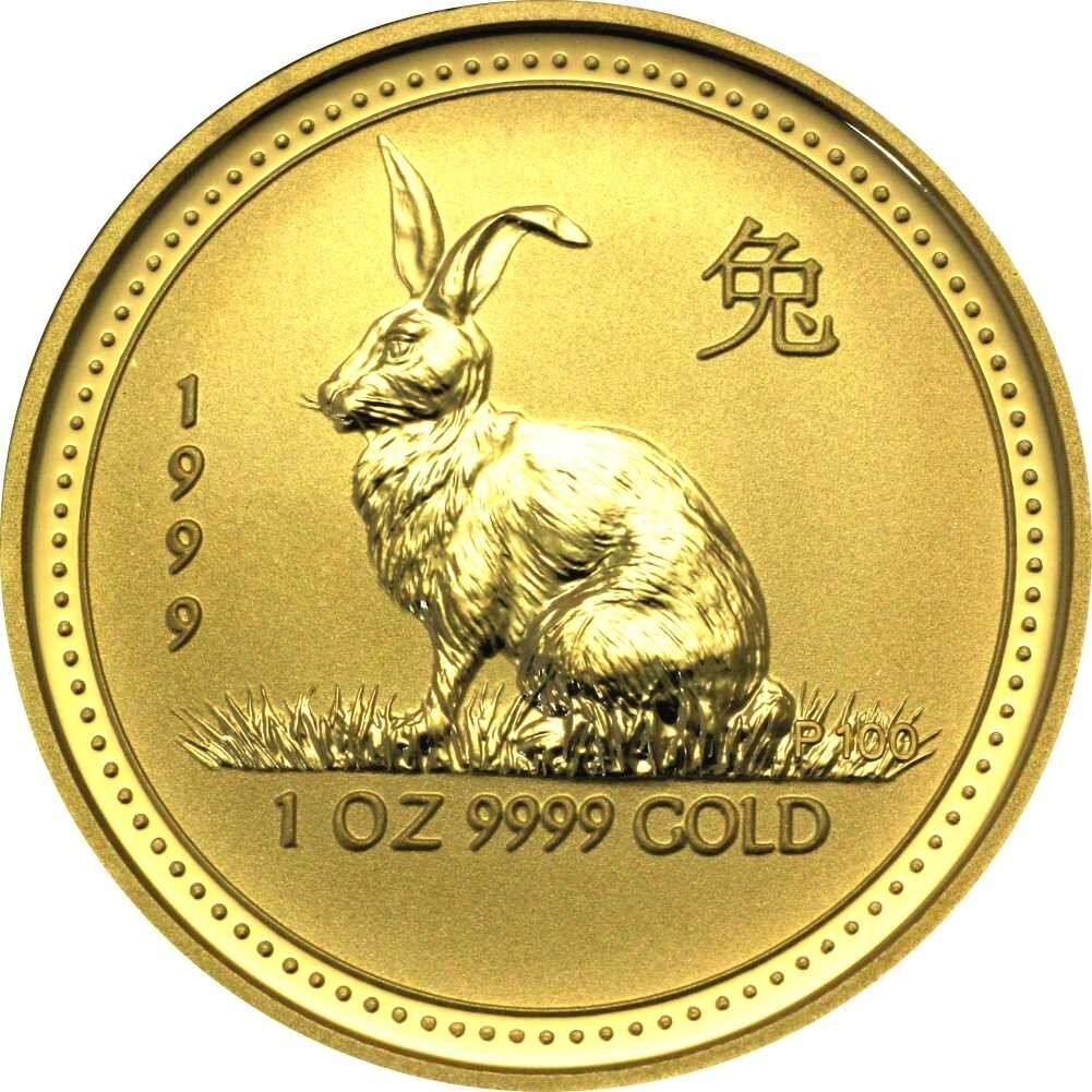 Australien Lunar I 1999 Jahr des Hasen 1 oz Gold