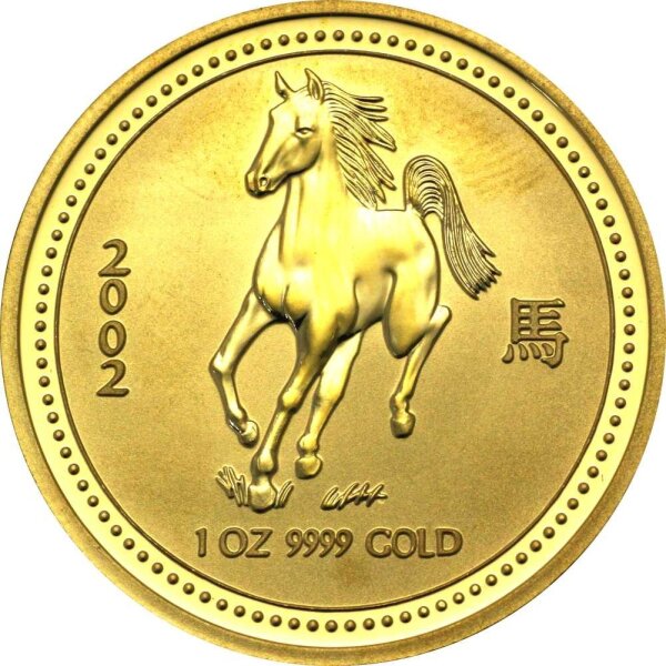 Australien Lunar I 2002 Jahr der Pferdes 1 oz Gold