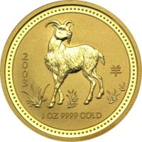 Australien Lunar I 2003 Jahr der Ziege 1 oz Gold