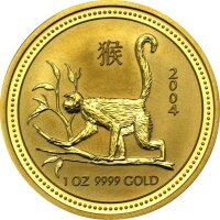 Australien Lunar I 2004 Jahr des Affen 1 oz Gold
