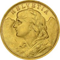 Schweiz 20 Franken Vreneli Gold