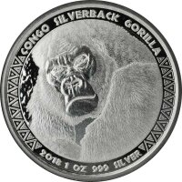 Kongo Gorilla 2018 1 oz Silber