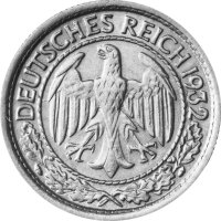 J.324 Weimarer Republik 50 Pfennig 1927 - 1938