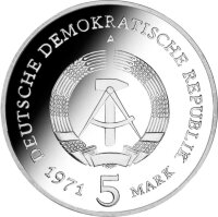 DDR 5 Mark 1971 Brandenburger Tor