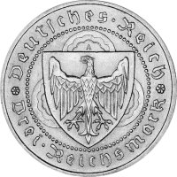 J.344 Weimarer R. 3 Mark 1930 "Zum 700. Todestag von Walther v. d. Vogelweide"