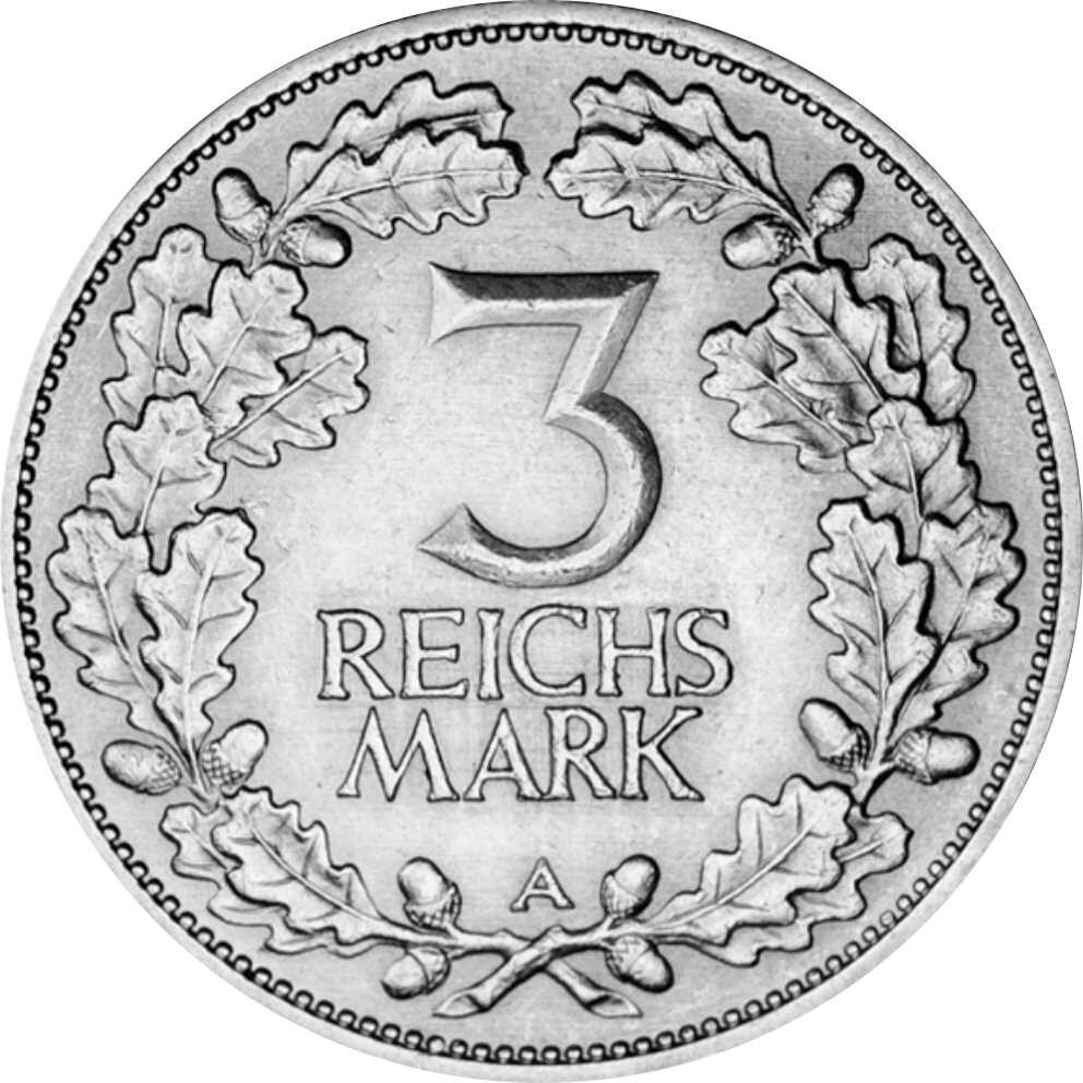 J.349 Weimarer Republik 3 Mark 1931 - 1933