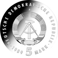 DDR 5 Mark 1989 Carl von Ossietzky