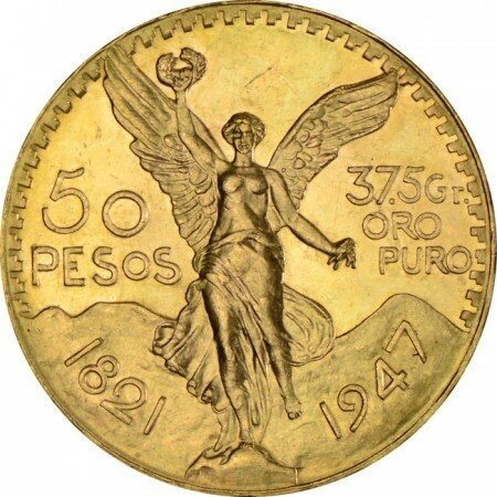 Mexiko Centenario 50 Pesos - Siegesgöttin - Gold
