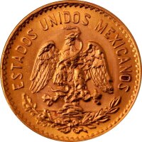 Mexiko 5 Pesos Hidalgo Gold