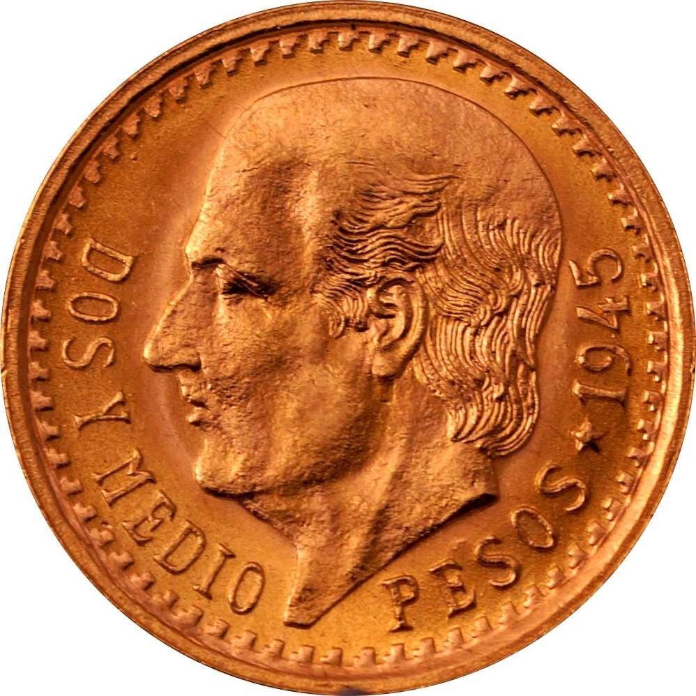 Mexiko 2,5 Pesos Hidalgo Gold