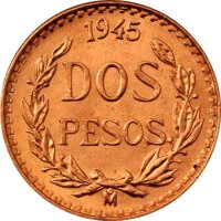 Mexiko 2 Pesos Hidalgo Gold