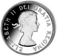 Kanada 1 Dollar 1953 Kanu - Elisabeth II - Silber