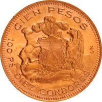 Chile 100 Pesos Liberty Gold